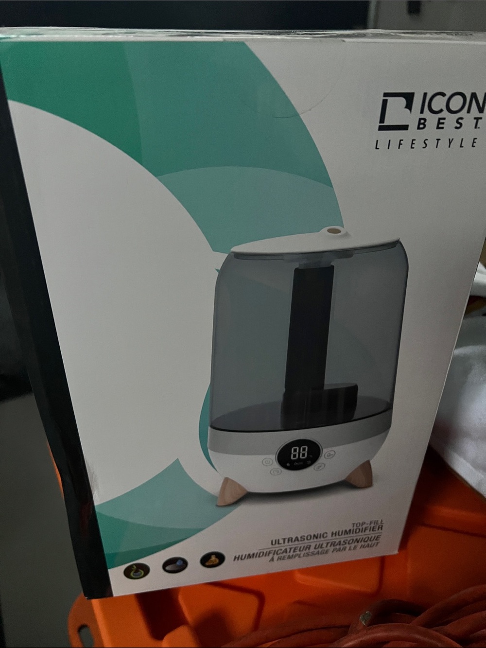 Gray Ultrasonic Humidifier - Top-Fill Home Humidifier